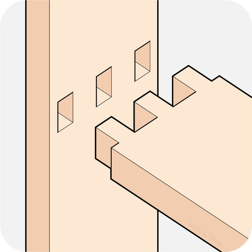 Triple Mortise Tenon Joint Craftsman's Creed by Roots Burg